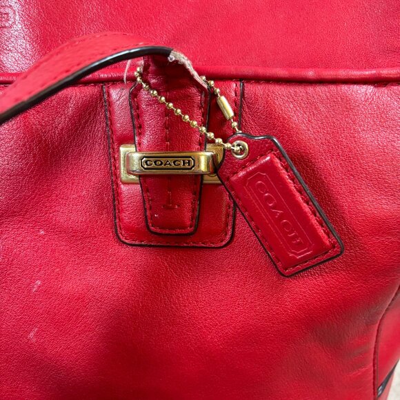 Vtg Coach Taylor Red Leather Purse - Picture 7 of 16